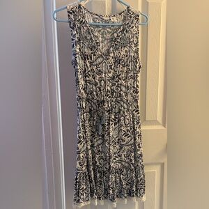 Lucky Brand Monochrome Floral Mini Dress